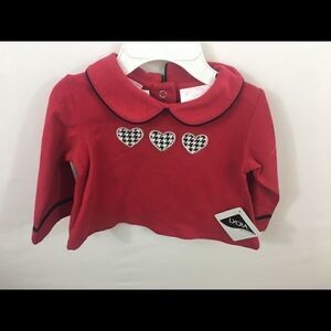 All Mine Girls Top 18 mo Long Sleeved Red NWT